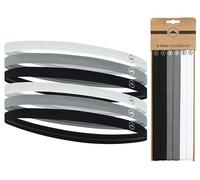 Tough Headwear Fascia Capelli Uomo Donna - Fasce Capelli Sport - Set di 6 Fascette Sportive Elastiche - Sottili Assorbenti e Antiscivolo - Fasce Running Workout e Allenamento in Palestra