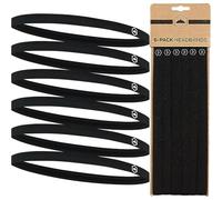 Tough Headwear Fasce per Capelli Elastiche - 6x Fascette per Capelli Sportive - Fasce Capelli Traspiranti - Elastici per Sport Calcio e Allenamento - Ideali per Uomo Donna Ragazzi