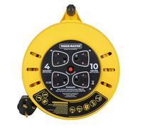 TOUGH MASTER Cavo di prolunga a 4 prese, 13 A, resistente, con taglio termico, per giardino, prato, casa e ufficio (10 metri)