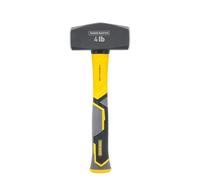 TOUGH MASTER Martello da mazza da 1,8 kg e 1,8 kg, testa in acciaio forgiato C45, manico in fibra di vetro, impugnatura antiscivolo, manico ammortizzante, finitura in TPR con manico lungo, extra