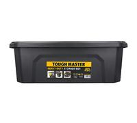 TOUGH MASTER Scatola portaoggetti da 30 litri, in plastica resistente, rinforzata, design sicuro e impilabile, impermeabile, antipolvere, con chiavistello, versatile, per attrezzi, giocattoli,