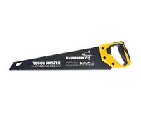 TOUGH MASTER Sega a mano da 500 mm, 7TPI, comoda impugnatura antiscivolo, potatura e taglio di legno, plastica, tubi in PVC, lama affilata come rasoio, sega per legno con marcature del righello