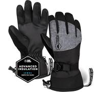 Tough Outdoors Guanti da sci e neve, guanti per sci, snowboard, adatti per uomini e donne, guanti antivento per il freddo, con guinzagli da polso, isolamento termico e palmo in pelle sintetica