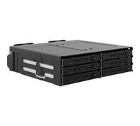 Icy Dock Alloggiamento del Rack Rimovibile/Gabbia backplane per 6 SSD U.2/U.3 NVMe PCIe 4.0 con 3 connettori SlimSAS 8i (SFF-8654) in 1 alloggiamento Metallico da 5,25" - ToughArmor MB118VP-B