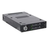 ICY DOCK Mobile Rack, robusto enclosure rack in metallo per 2 SSD PCIe 4.0 NVMe M.2, miniSAS HD SFF-8643, adatto a SSD PCIe M.2 NVMe da 30 mm a 110 mm in alloggiamento da 3,5" - ToughArmor MB834M2K-B