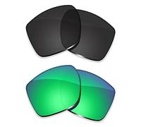 ToughAsNails Lente di ricambio polarizzata per occhiali da sole Costa Del Mar Diego 06S9034, 62 mm, colore: nero e verde cromato