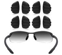ToughAsNails Naselli di ricambio per occhiali da sole Maui Jim Makaha MJ405/Sandy Beach MJ408/Ho'okipa MJ407 e Martini, 4 paia, nero, Makaha