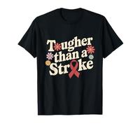 Tougher Than A Stroke Survivor Awareness Warrior Groovy Maglietta
