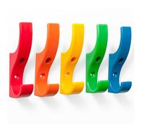 Toughook Mini ganci da parete, per appendere borse, cappelli e cappotti, per scuole, casa e lavoro, confezione da 5 pezzi, colori arcobaleno assortiti