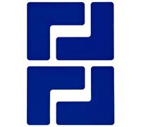 Toughstripe - Pennarello angolare L, 50,80 x 127 x 127 mm, confezione da 20, colore: Blu