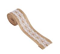 TOUISEDGI 6 Types Jute Burlap Ribbon With White Lace Rustic Style Wedding Party Craft Decoration (5)