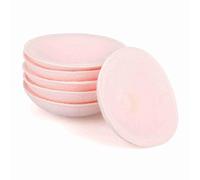 TOUISEDGI 6pcs Washable Reusable Soft Cotton Breast Pads Absorbent for Breastfeeding Nursing Pink Color Set of 6