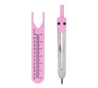 TOUISEDGI Calibri EKG, Durevole Pratico Strumento di Misurazione del Divisore Per Il Disegno del Righello in Acciaio Inossidabile da 0-2,4 Pollici Per L'elettrocardiografo Infermieristico(Rosa)