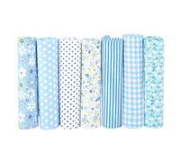 TOUISEDGI Cotton Batiks DIY Cloth Set Elegant Color and Flower Pattern Craft Supplies for Cushion Cover Wallet Making Household Sewing (25 * 25cm)
