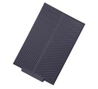 TOUISEDGI Rectangle Silicone Drain Mat Drying Dishes Pad Heat Resistant Slip proof Tray Kitchen Organizer Grey (Grey)