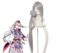Touken Ranbu online parrucca cosplay Imanotsurugi capelli lunghi dritti sintetici grigi Halloween Carnevale parrucche costume anime KUZ363r