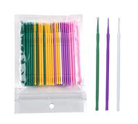 Toulifly Pennello per ritocco auto, matite da pittura, 50 pezzi, 4 misure da 1,0 mm a 2,5 mm, micro applicatori, pennelli, riparazione vernice per graffi