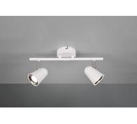 TOULOUSE BARRA 2 SPOTS LED 7W 800lm, 3000K BIANCO SATINATO CON BORDO CROMATO L. 34CM