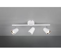 TOULOUSE BARRA 3 SPOTS LED 10,5W 1200lm, 3000K BIANCO SATINATO CON BORDO CROMATO L. 48CM