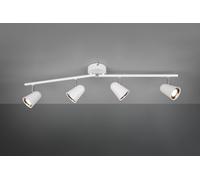 TOULOUSE BARRA 4 SPOTS LED 14W 1600lm, 3000K BIANCO SATINATO CON BORDO CROMATO L. 78CM