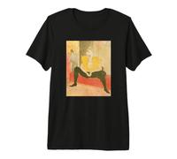 Toulouse Lautrec - La clowness Seduto #2 Maglietta Premium