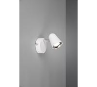 TOULOUSE SPOT SINGOLO LED 3,5W 400lm, 3000K BIANCO SATINATO CON BORDO CROMATO H. 15CM