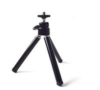 TOUMEIMini Treppiede Portatile con Supporto da Tavolo Ballhead per Mini Videoproiettore Fotocamere Compatte DSLR o Altro 1/4" Interfaccia Viti Dispositivo - Nero Espanso in due sezioni