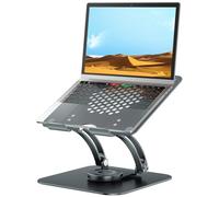 tounee Supporto Laptop Regolabile Girevole, 360° Supporto PC Portatile Brevettato Pieghevole per Lavoro Collaborativo, Laptop Stand Compatibile con Air, Notebook 10-17"-Grigio