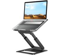 tounee Supporto per computer portatile da scrivania regolabile in altezza, supporto telescopico per computer con design estraibile ergonomico per laptop da 10 a 17 pollici, nero