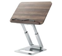 Tounee Supporto per libri da lettura, telescopico, altezza regolabile, design ergonomico per libri di cucina con clip elastiche per pagine, adatto a tutti i libri