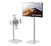 tounee Supporto portatile per monitor e tablet, capacità di carico 2 kg, regolabile in altezza fino a 46 cm, universalmente compatibile con dispositivi da 4,7 a 16 pollici(iPad, iPhone, Kindle)-Bianco
