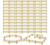 Touosy 100 Pezzi Giocattolo Fattoria Giocattolo Recinzione per Cavalli, Recinto per Bambini, Miniatura la Fattoria Decorazioni Micro Paesaggistiche Adatto a Bambini Dai 3 Anni in su（Colore Legno）