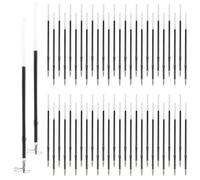 Touosy 120 Pezzi Ricariche per Penna Retrattile Asciugatura Rapida e Resistente alle Macchie 0,1mm, Ricariche Ricambio per Penna a Sfera Scrittura Liscia Per Forniture Scolastiche e Ufficio