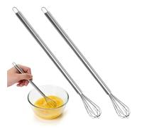 Touosy 2 Pezzi Mini Frusta A Mano, Fruste Piccole In Acciaio Inox, Frusta da Cucina Per Tazze, Robusta Fruste Piccole Adatto per Mescolare, Montare Pastelle Uova Schiuma di Latte Panna e Sbattere