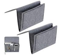 Touosy 2 Pezzi Organizer Divano, con Scomparti Organizer Comodino Feltro Antiscivolo Porta Telecomando da Divano Organizzatore Pratico per Soggiorno e Camera da Letto (32x21 CM)