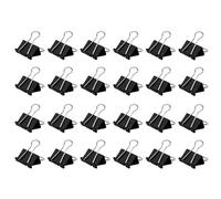 Touosy 24 Pezzi Graffette Ufficio Clip, Grande Cancelleria Ufficio 51MM, Robusti e Riutilizzabili, Doppio FoldBack Clip Raccoglitori Metallici Documenti per Casa Scolastica Forniture (Stile B)
