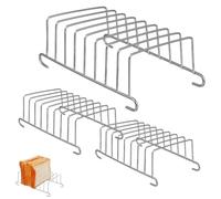 Touosy 3 Pezzi Griglia per Friggitrice ad Aria Porta da Cucina in Acciaio Inossidabile, Supporto per Toast Griglia Friggitrice ad Aria Capace di 8 Fette di Pane, Porta Pane Versatile per Casa