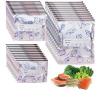 Touosy 30 Pezzi Sacchetti Freezer, con Cerniera Sacchetti Gelo, 3 Dimensioni Ziplock Bags Richiudibili Alimenti in Foglia di Alluminio per Conservare Carne Verdure Frutti di Mare