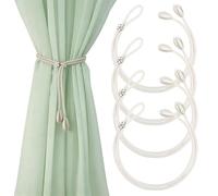 Touosy 4 Pezzi Fermatende per Tende Fermatenda in Cotone Tende Clip per Tende Corda de Cotone Intrecciato a Mano Ferma Tende da Esterno Raccogli Tenda per Soggiorno Camera da Letto Ufficio