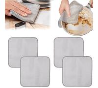 Touosy 4 Pezzi Panno per La Pulizia dell'impasto, Panni in Microfibra Rete Pezze per Pulire 30 × 30 cm Microfibra Panni Pulizia Riutilizzabile per Superfici in Acciaio Inossidabile Plastica e Vetro