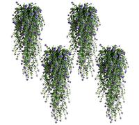 Touosy 4 Pezzi Piante Finte da Interno Piante Artificiali Fiori Finti da Esterno Decorazioni Casa Camelia di Eucalipto per Interni Esterni Casa Decorazione Patio Portico (Viola)