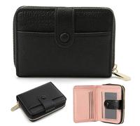 Touosy Portafoglio Donna Pelle Morbida, Portafoglio Donna Piccolo con Grande Zip Portamonete, Mini Portafogli Slot Multi Card Adatto per Contenere Monete e Carte di Credito un Bel Regalo per le Donne