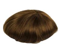 Toupee For Men Fine Mono NPU Men Toupee Sistema di sostituzione dei capelli umani Protesi per capelli lisci Parrucca nera naturale 130 8x10 # Colore 4
