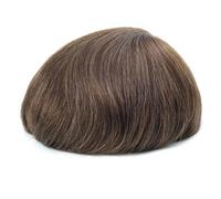 Toupee For Men Fine Mono NPU Men Toupee Sistema di sostituzione dei capelli umani Protesi per capelli lisci Parrucca nera naturale 130 6x8 # Colore 420
