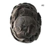 Toupee French Lace Front Human Hair Replacement System Skin Hairpiece HD