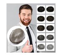 Toupee per uomini Parrucca for capelli for protesi capillare da uomo Parrucchino da uomo maschile 130% densità capelli uomo capelli umani indiani 0.10-0.12 spessore pelle uomo parrucca Sistema di sost