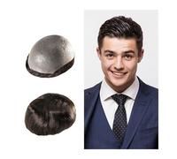 Toupee per uomini Parrucchino naturale Maschile Unità di sistema di sostituzione Parrucca da uomo Parrucchino for capelli umani 0.02-0.04mm Protesi capillare for uomo in pelle super sottile Sistema di