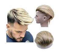 Toupee per uomini Pezzi di capelli Toupee for uomo Protesi di capelli umani Sistema di sostituzione dei capelli in pizzo svizzero for uomo Unità di capelli Base 10*8 Sistema di sostituzione dei capell