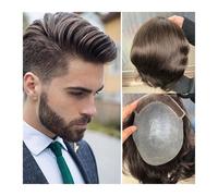 Toupee per uomini Sistema for parrucchino da uomo parrucchino con linea sottile naturale pizzo francese con parrucche for capelli umani in PU sistemi di sostituzione dei posticci for pelle sottile Sis