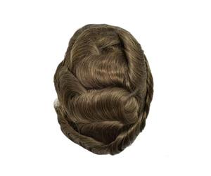 Toupee per Uomo 0,03 mm Pelle non sottile Capelli maschili Toupee Uomini Protesi Capillare Remy Capelli umani Parrucche naturali da uomo Protese Capilar Masculina Protesi Capelli Uomo(Light Brown)